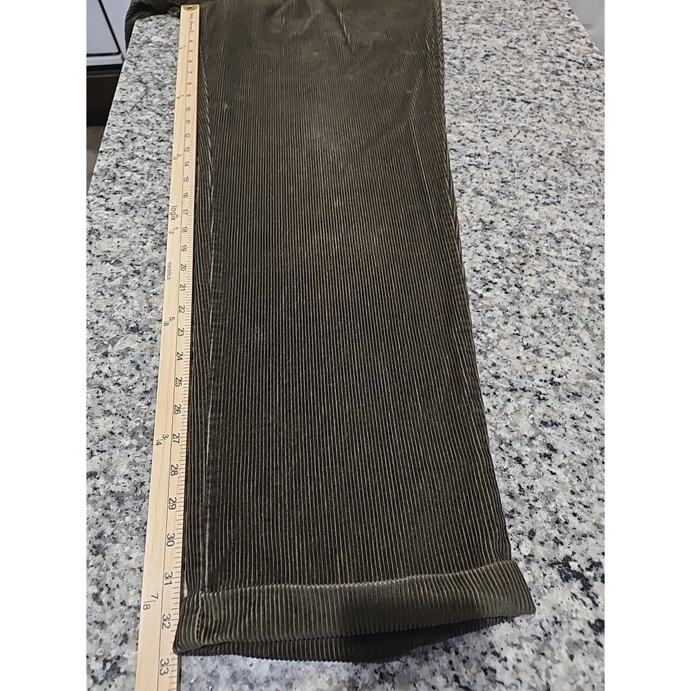 Mens Levi DOCKERS Brown Corduroy Pants 38x34 (37x33) Retro Y2K Cuffed, Pleated - Picture 7 of 11